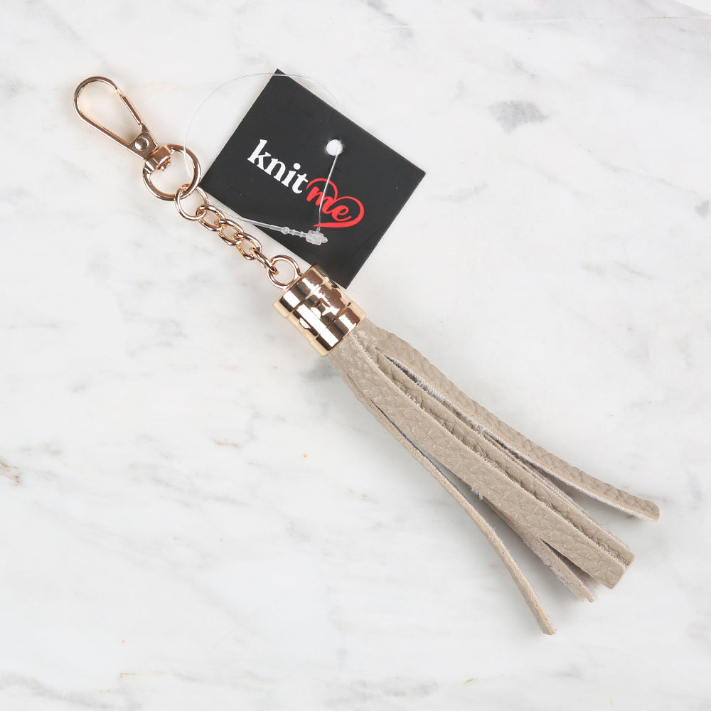 Knitme Çanta Püskülü Bej BA-0009