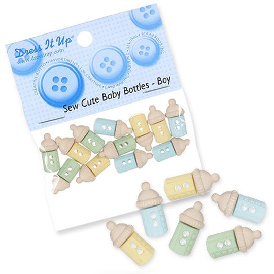 Dress It Up Renkli Biberon Dekoratif Düğme - 6938