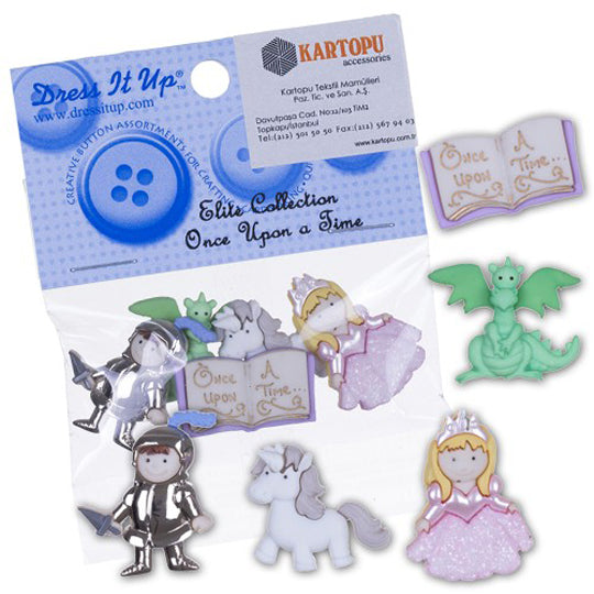 Dress It Up Çizgi Karekterleri Dekoratif Düğme - 7021