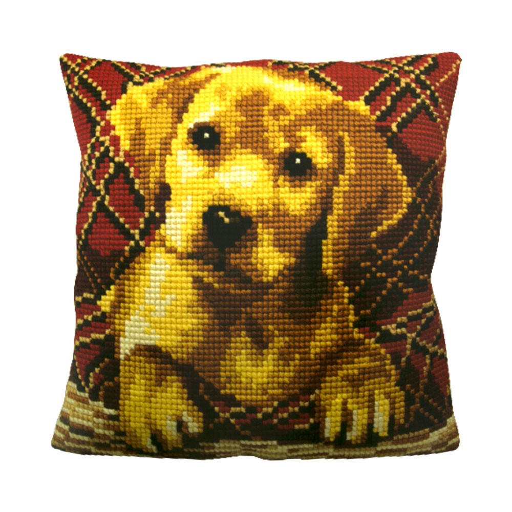 Collection D'art 40x40 cm Köpek Desenli Goblen Yastık Kiti - 5160