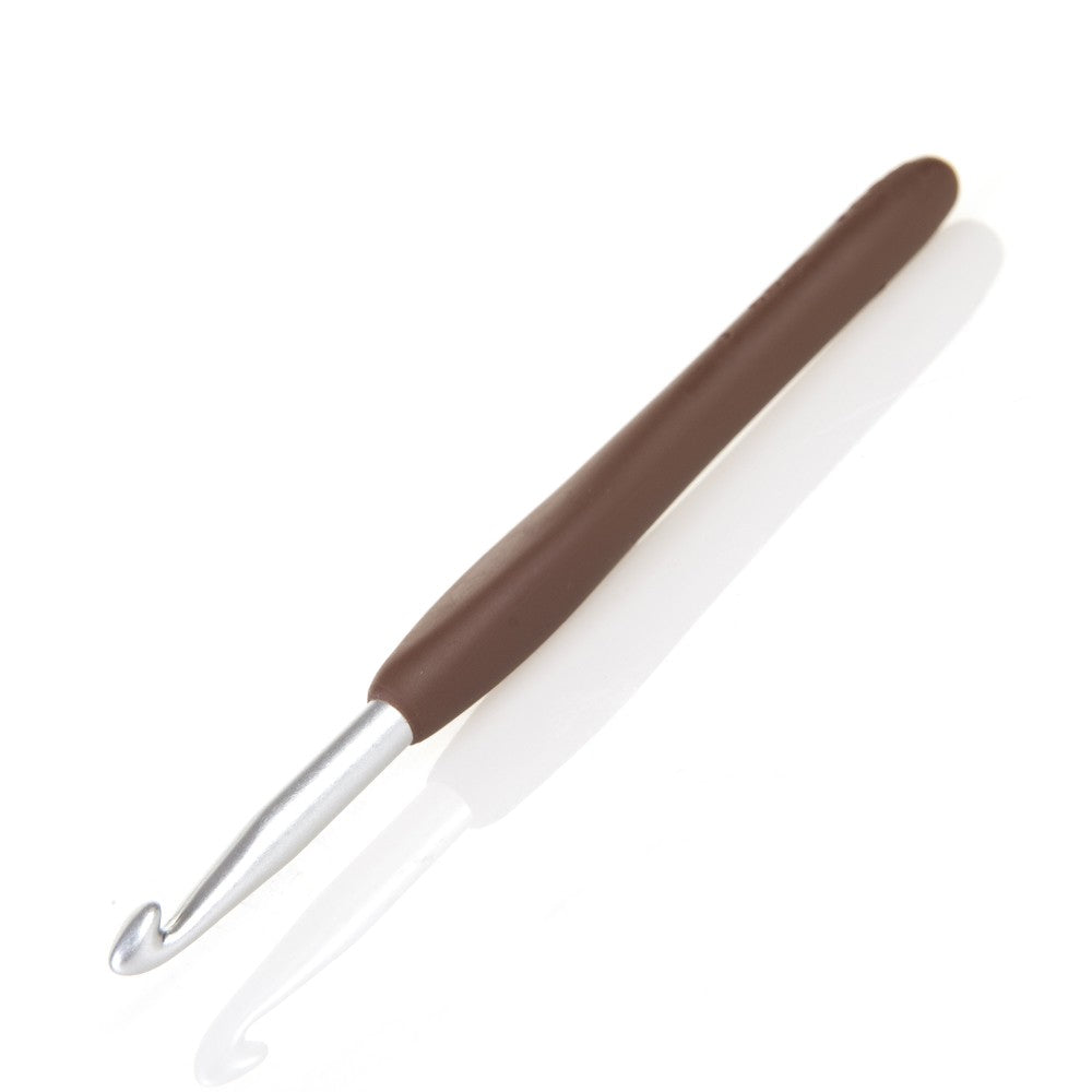 Clover Amour 6 mm Kahverengi Yumuşak Saplı Yün Tığ - 1049 - J