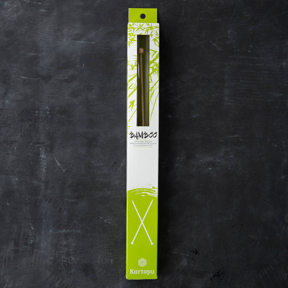 Kartopu Bamboo 33 cm 3 mm Ahşap Japon Örgü Şişi