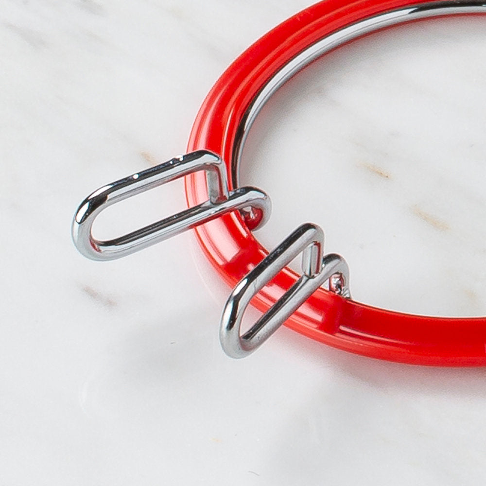 Nurge 58 mm Kırmızı Küçük Metal Nakış Kasnak