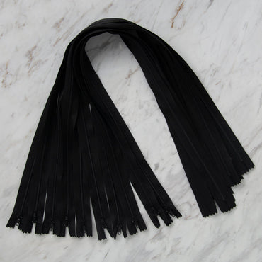 Loren 10 adet 70 Cm Siyah Dipli Naylon Fermuar