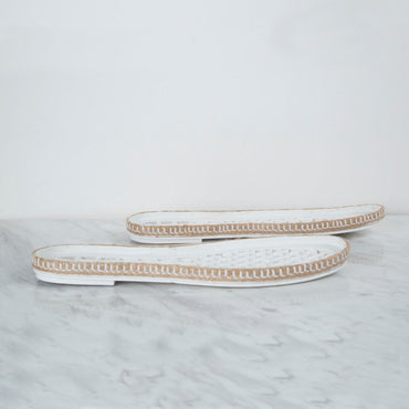 Loren Dar Hasır Espadril / Ayakkabı Tabanı 40 Numara Beyaz