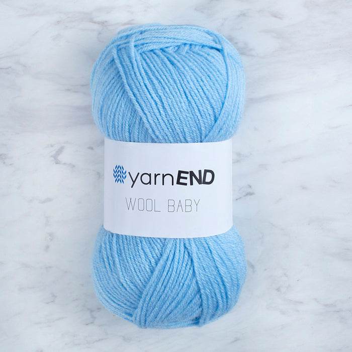 Yarnend Wool Baby 5'li Paket Bebe Mavi El Örgü İpi - 987