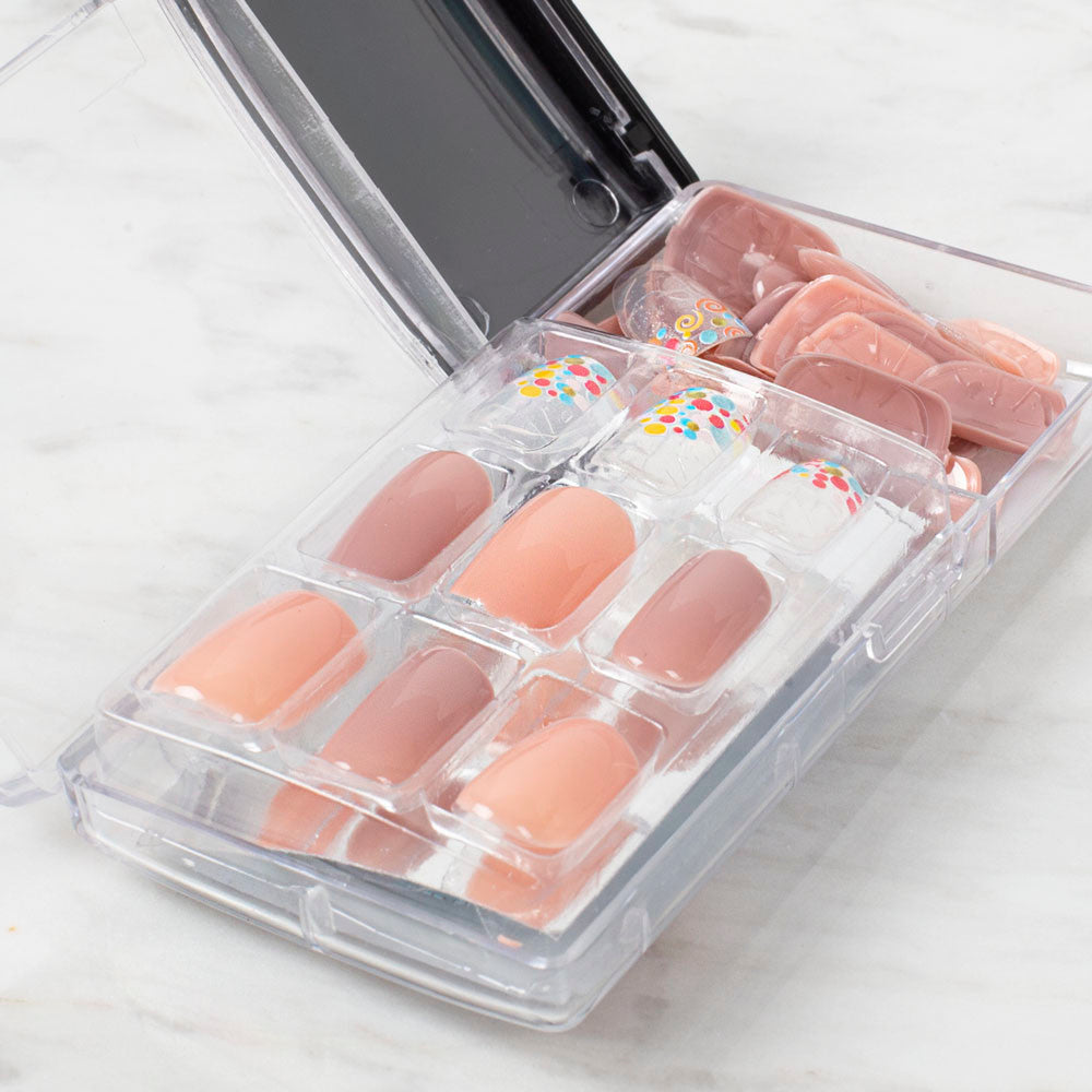 Arty Takma Tırnak Seti \ Şeffaf Renkli Balon Helezon