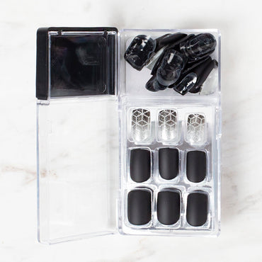 Arty Takma Tırnak Seti \ Simli Gümüş Kar Tanesi