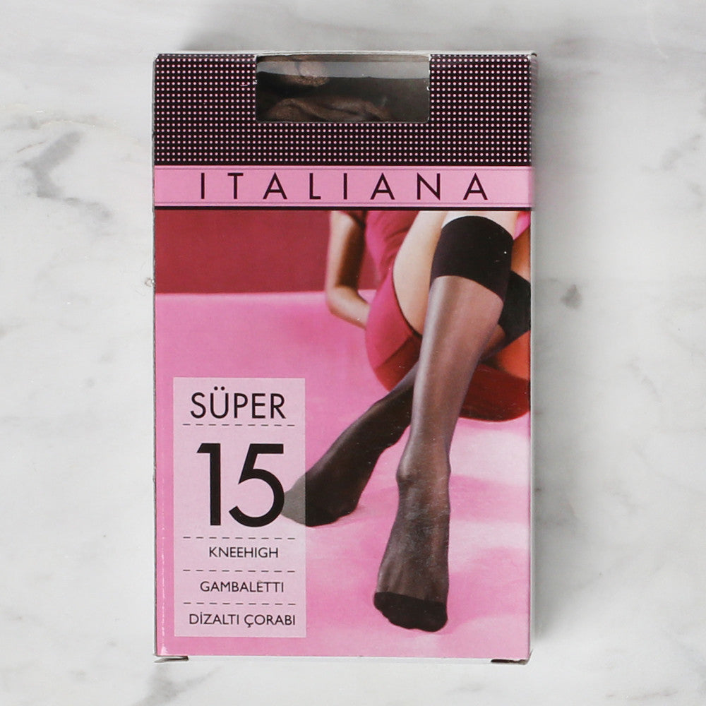 Italiana 1002 Süper Dizaltı Çorap, Vizon, 86/0