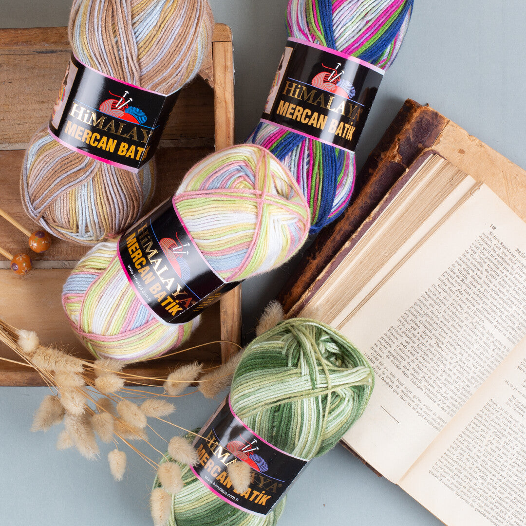 Himalaya Mercan Batik Ebruli El Örgü İpi - 59527