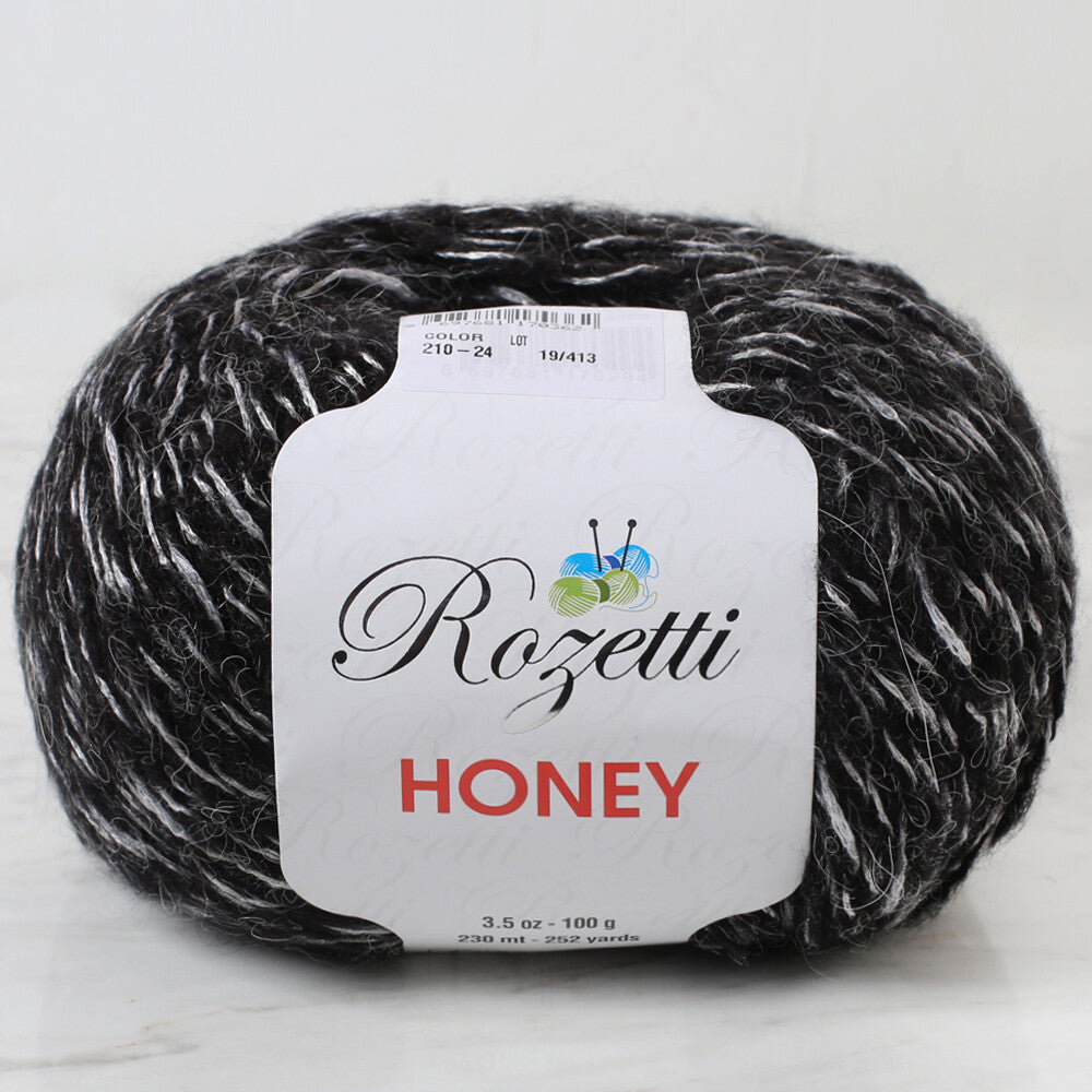 Rozetti Honey Işıltılı Siyah El Örgü İpi -210-24
