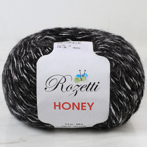 Rozetti Honey Işıltılı Siyah El Örgü İpi -210-24