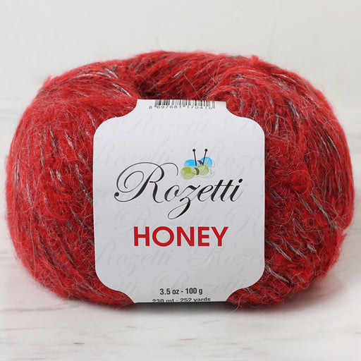 Rozetti Honey Işıltılı Kırmızı El Örgü İpi -210-33