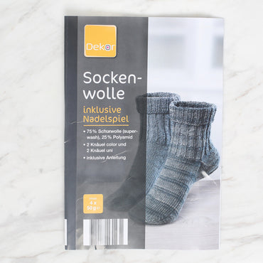 Socken Wolle 4'lü Yumak Ebruli Çorap Örgü İpi