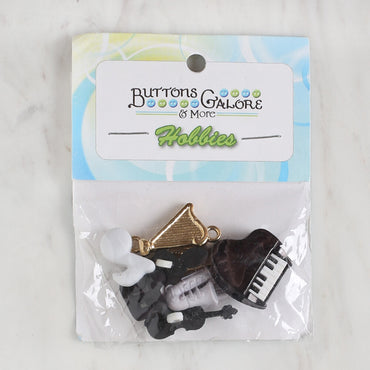 Buttons & Galore Müzik Temalı Dekoratif Düğme - 4098