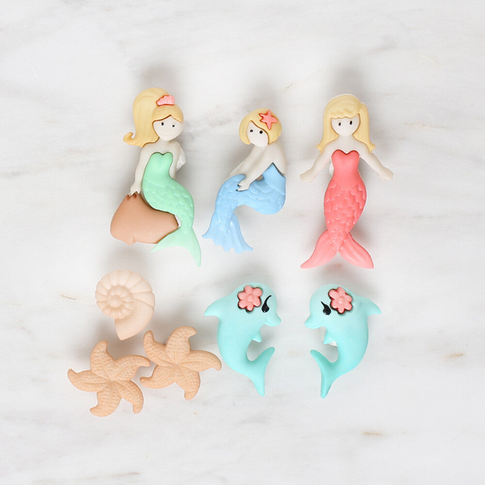 Dress It Up Deniz Kızı Yunus Dekoratif Düğme - 6556