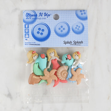 Dress It Up Deniz Kızı Yunus Dekoratif Düğme - 6556