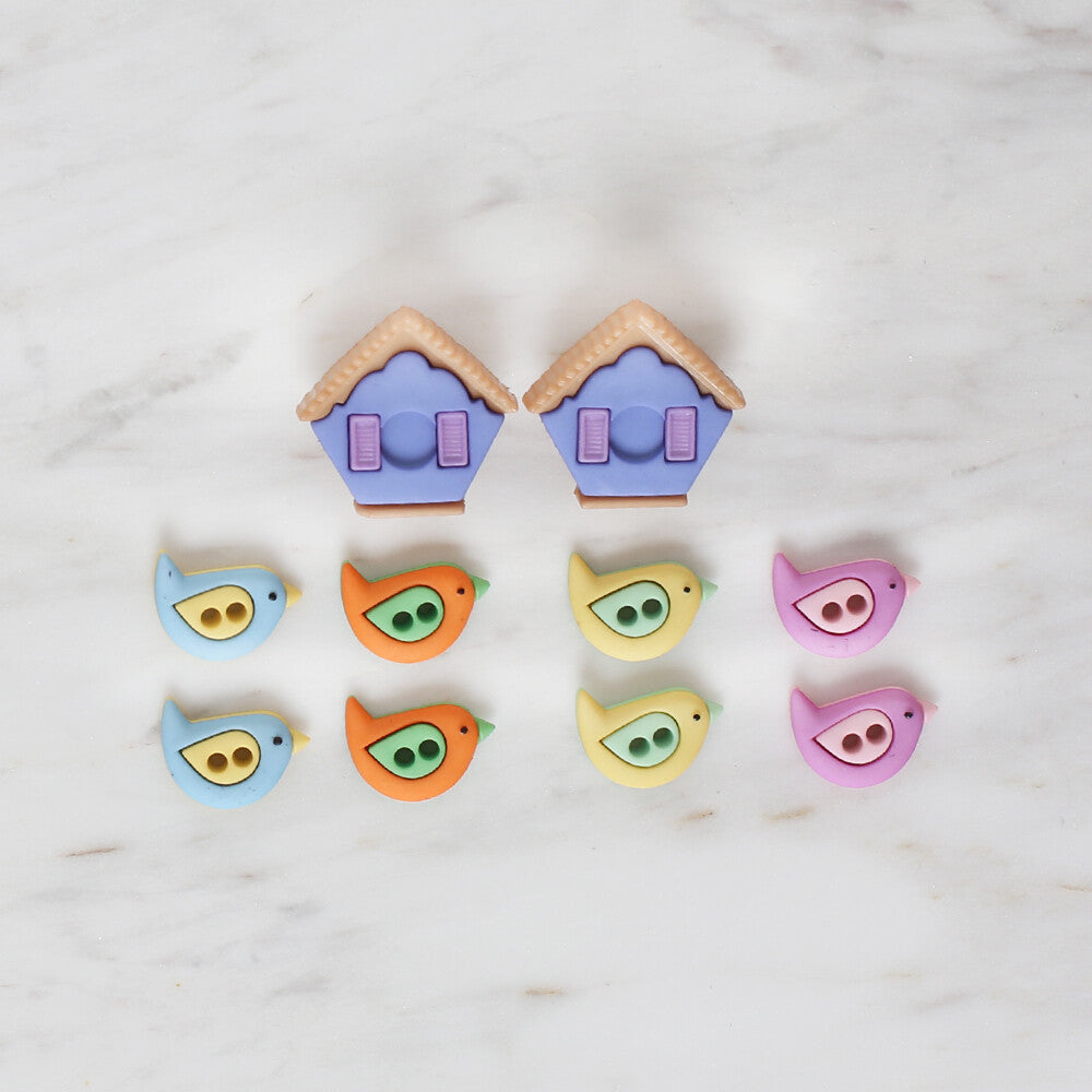 Dress It Up Kuş ve Yuvası Dekoratif Düğme - 9395