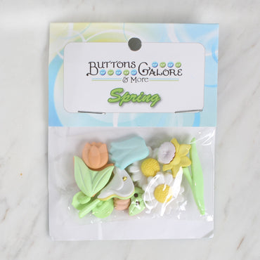 Buttons & Galore Çiçek Desenli Dekoratif Düğme - 4451