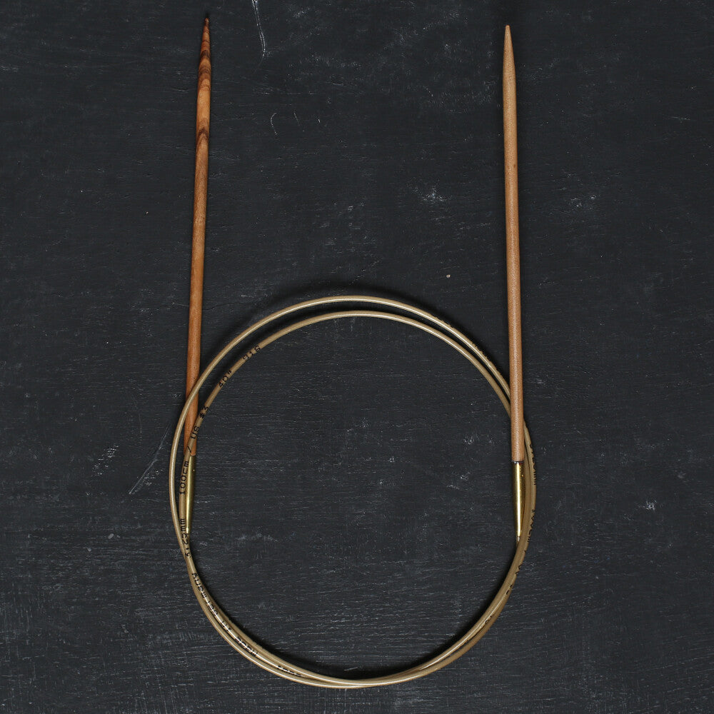 Addi Olive Wood 3,25mm 100cm Zeytin Ağacı Misinalı Örgü Şişi - 575-7