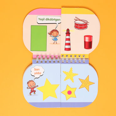 Akademi Çocuk Kartlarla Öğreniyorum-Şekiller Renkler Kitabı