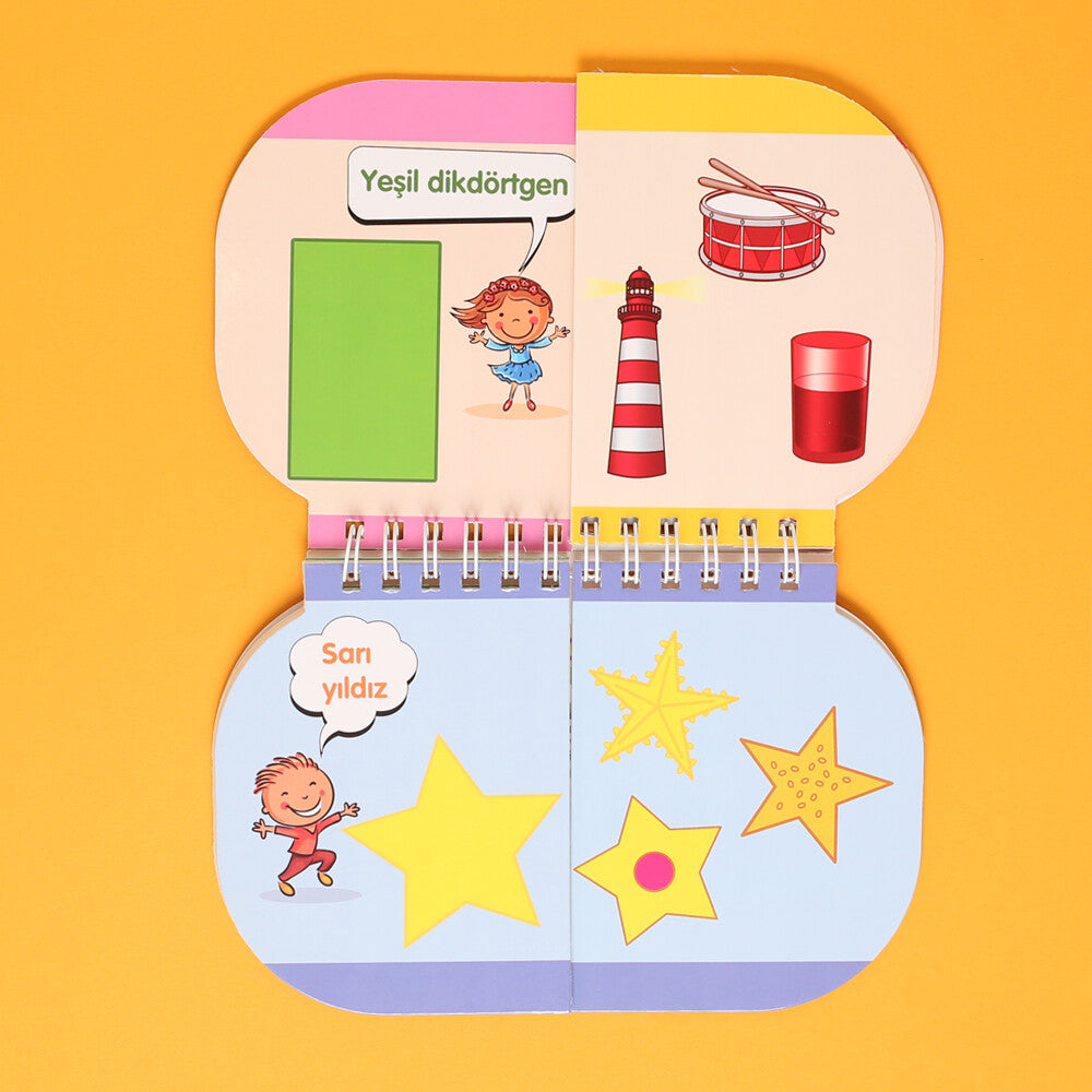 Akademi Çocuk Kartlarla Öğreniyorum-Şekiller Renkler Kitabı