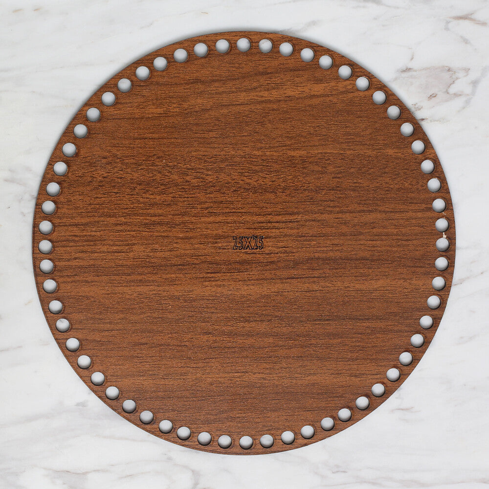 Loren Ahşap Taban Büyük Boy Yuvarlak 25X25 CM