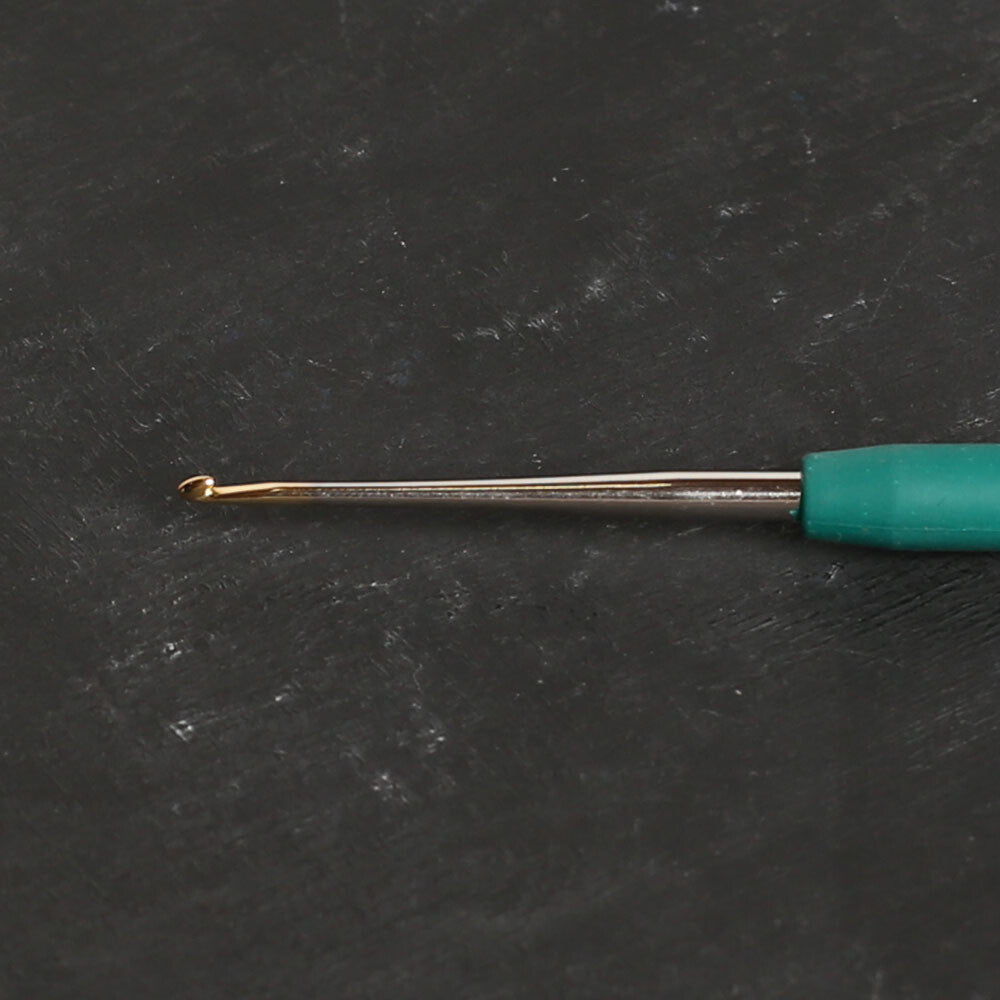 Tulip No:7 1,30 mm 14 cm Yeşil Silikon Yumuşak Saplı Dantel Tığ - T-9GE