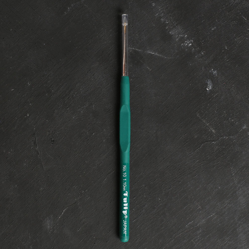Tulip No:10 1,10 mm Yeşil Silikon Yumuşak Saplı Dantel Tığ - T-9GE