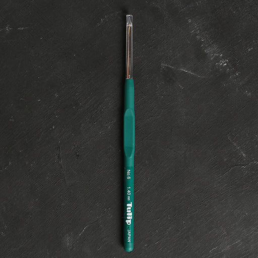Tulip No:6 1,40 mm 14 cm Yeşil Silikon Yumuşak Saplı Dantel Tığ - T-9GE
