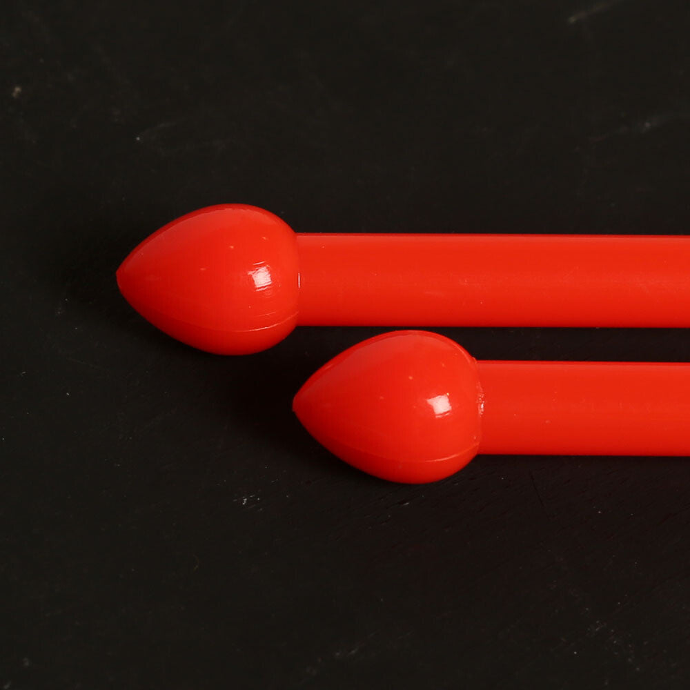 Pony Pearl 8 mm 35 cm Neon Turuncu Plastik Şiş - 33636