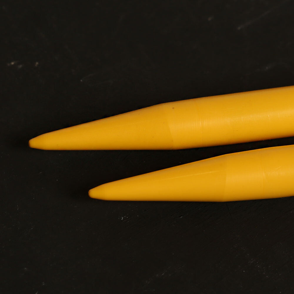 Pony Colour 12 mm 35 cm Sarı Plastik Örgü Şişi - 57670