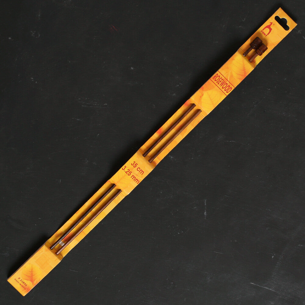 Pony Rosewood 3.25 mm 35 cm Gül Ağacı Örgü Şişi - 33806