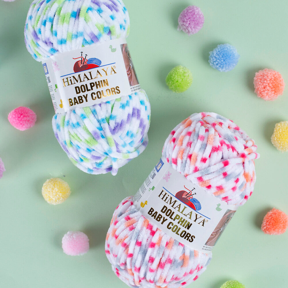 Himalaya Dolphin Baby Colors Kadife Ebruli El Örgü İpi - 80411