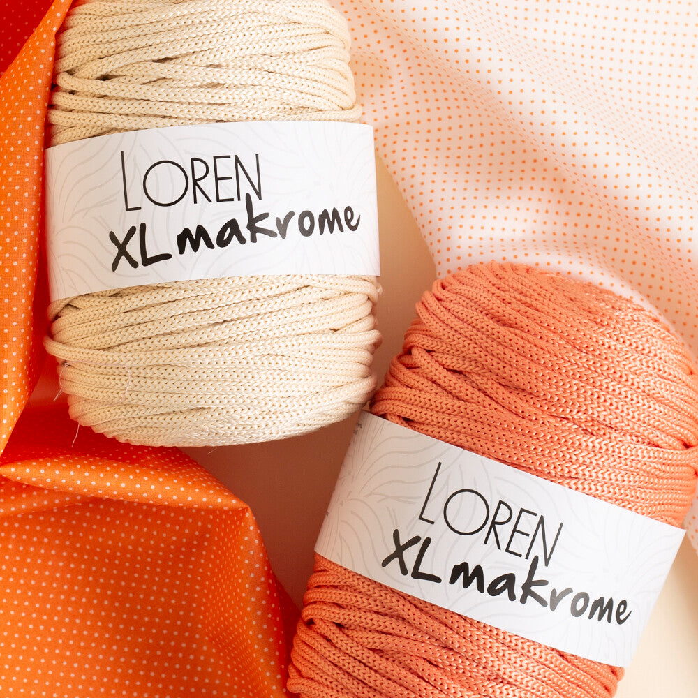 Loren XL Makrome Açık Bej El Örgü İpi - R040