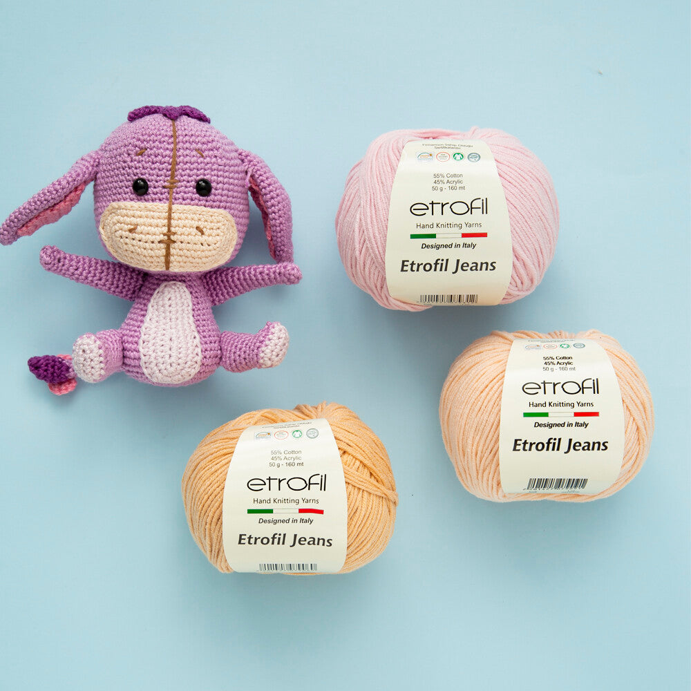 Etrofil Jeans Koyu Pembe El Örgü İpi - 049