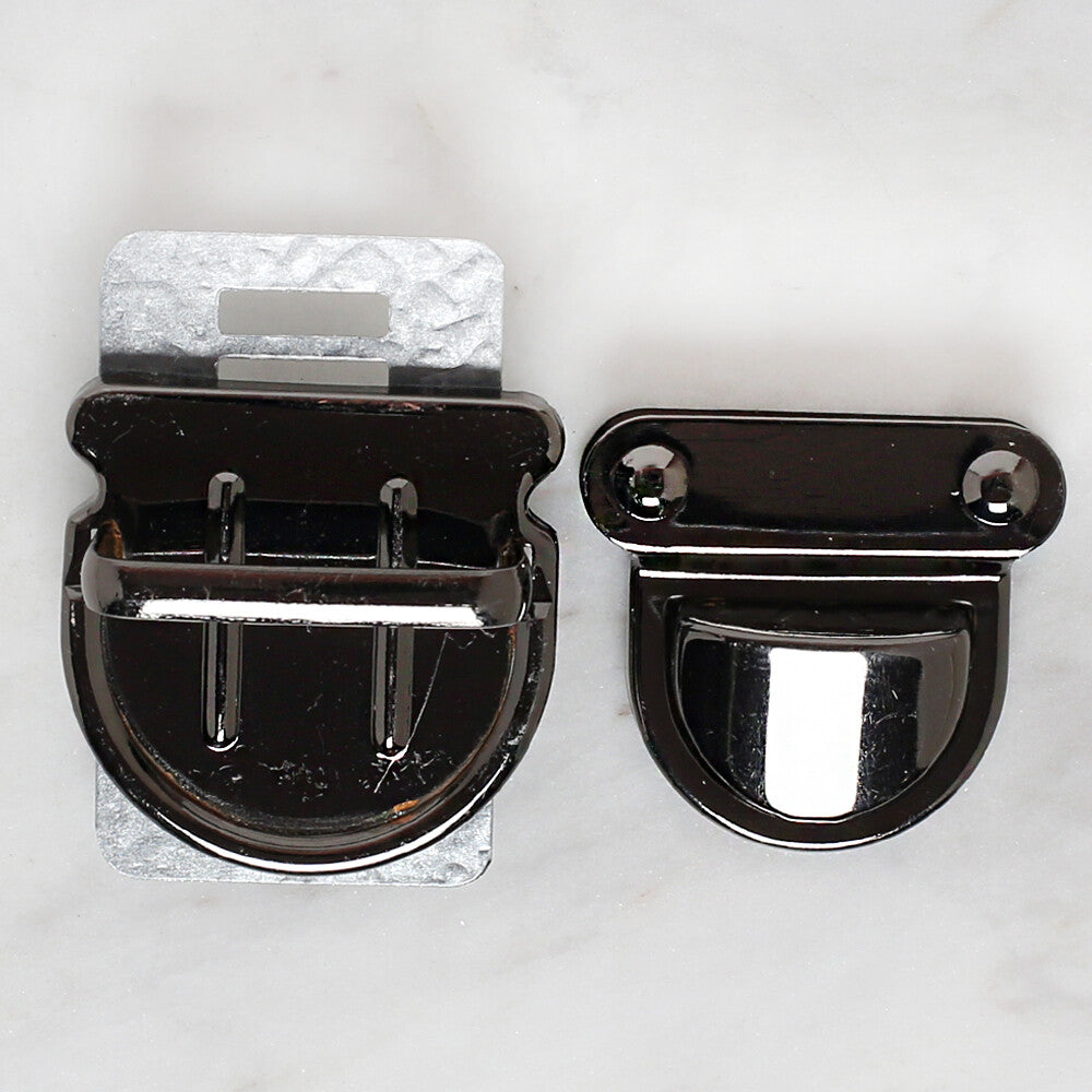 Loren Metal Çanta Kilidi Siyah