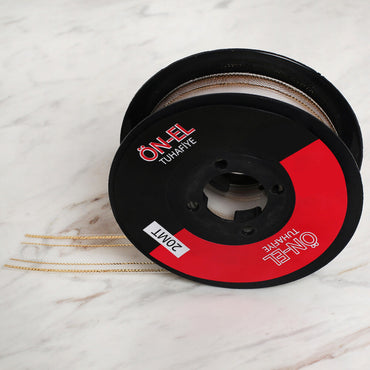 Önel 2,5 cm 20 mt Altın Simli Şifon Kurdele