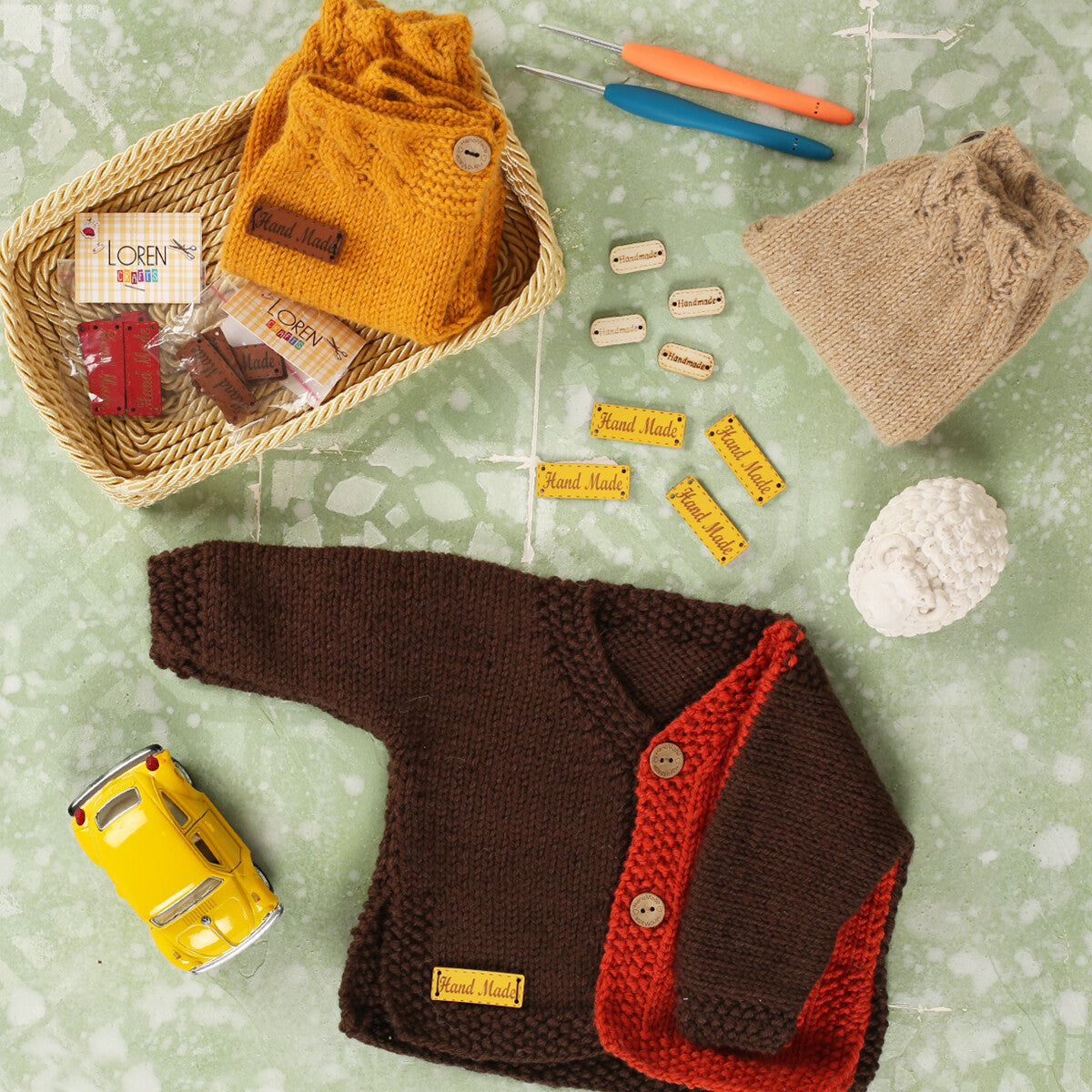 Loren Crafts 5'li Handmade Yazılı Ahşap Etiket