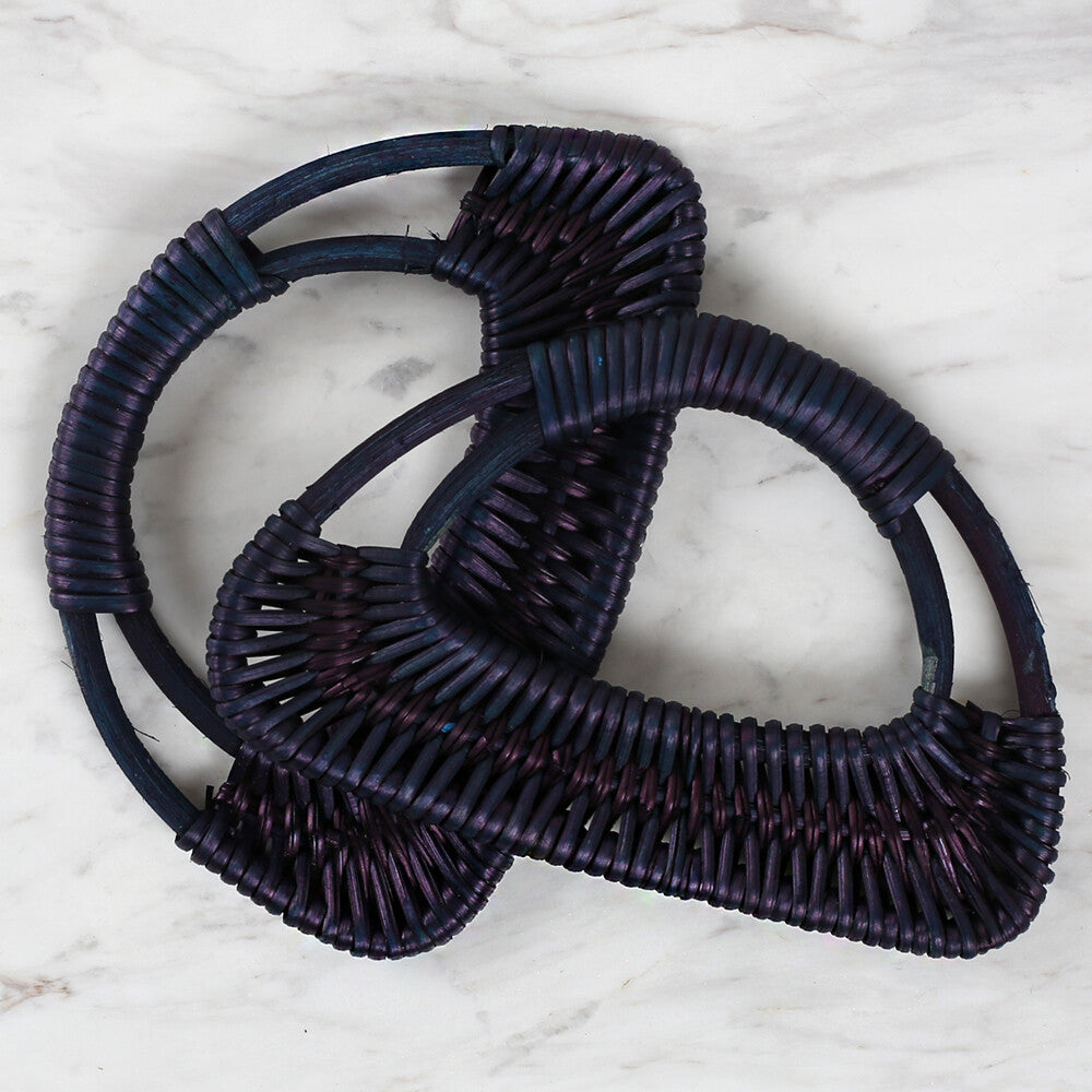 Loren Bambu Patlıcan Moru 2'li Çanta Sapı