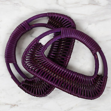 Loren Bambu Patlıcan Moru 2'li Çanta Sapı