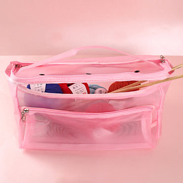 Loren Pembe Örgü Çantası