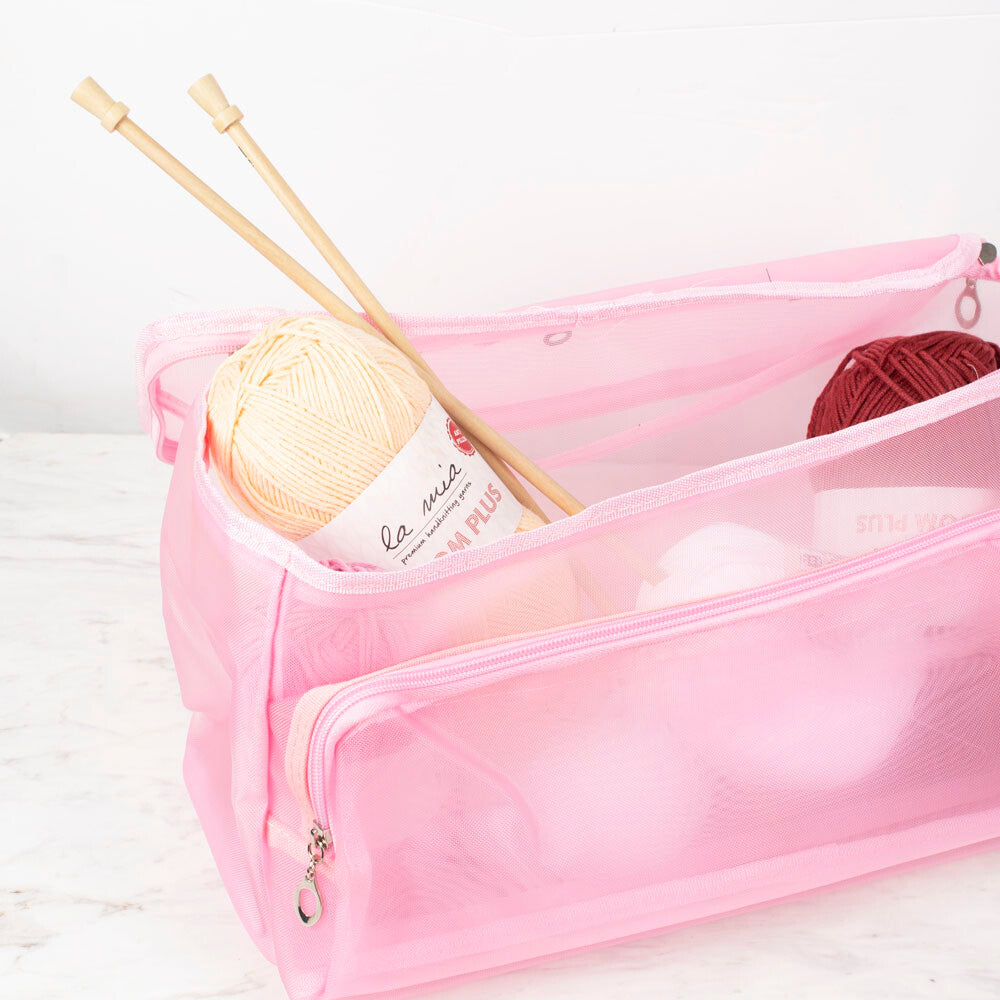 Loren Pembe Örgü Çantası