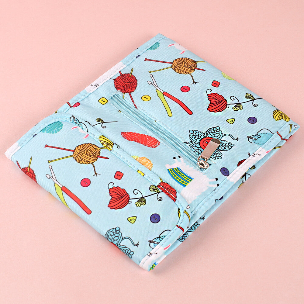 Loren Desenli Mavi Küçük Boy Şiş,Tığ Çantası - EB031