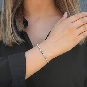 Clotho 925 Ayar Gümüş, Dorika Gümüş Rengi Bileklik