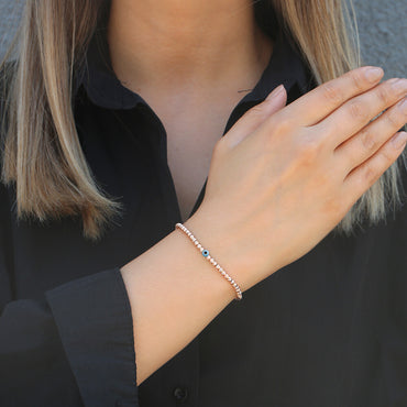 Clotho 925 Ayar Gümüş, Dorika Rose Bileklik