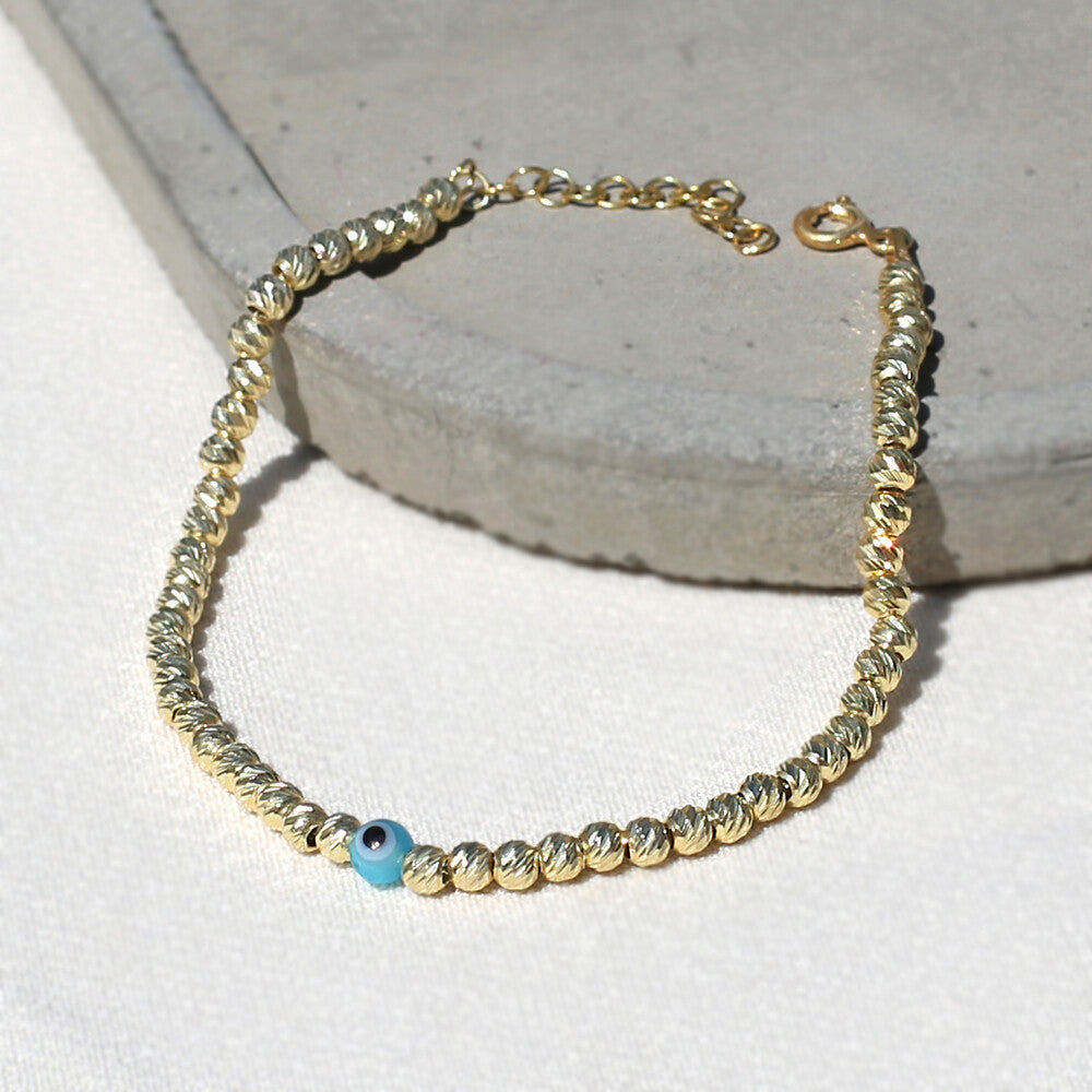 Clotho 925 Ayar Gümüş, Dorika Altın Rengi Bileklik