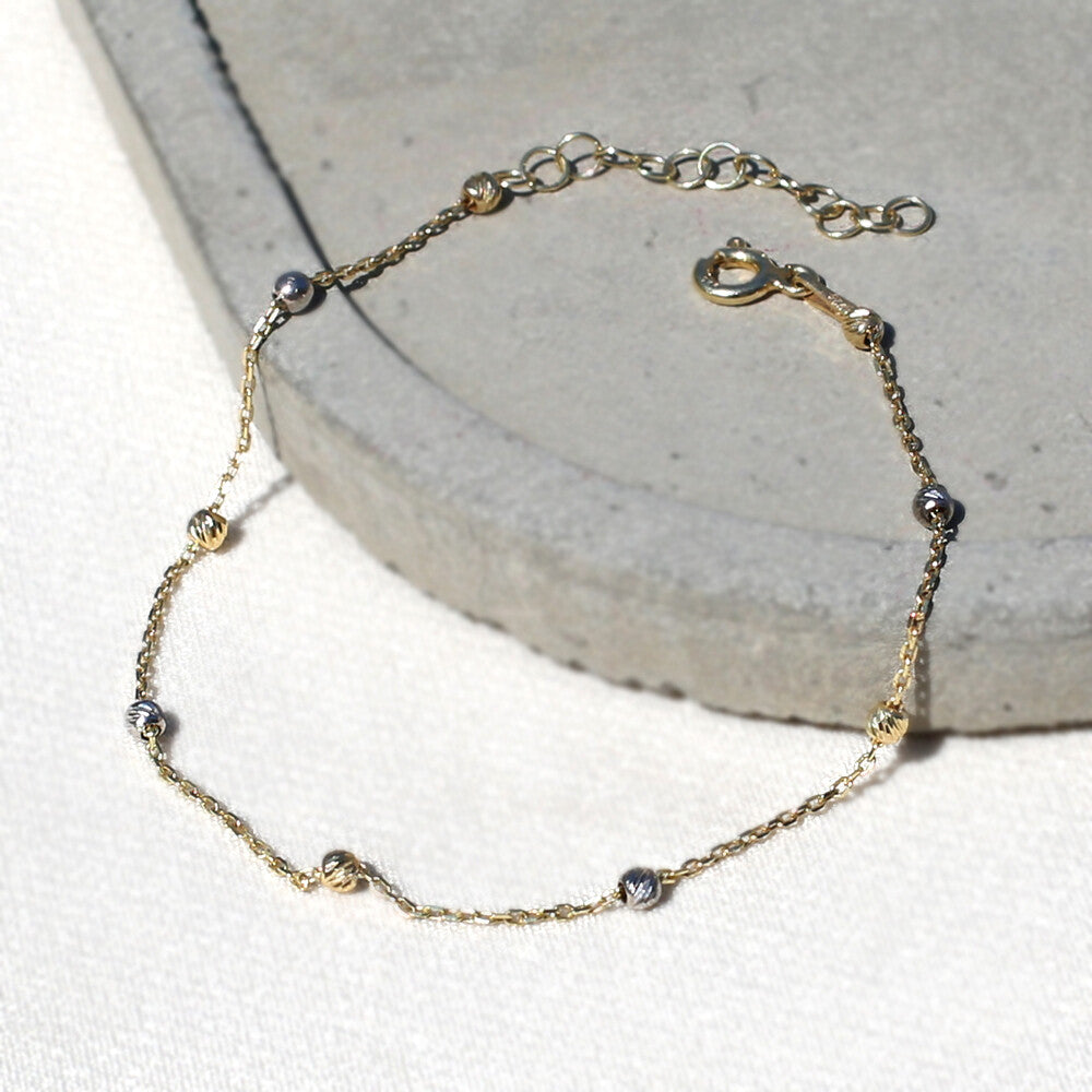 Clotho 925 Ayar Gümüş, Dorika 2 Renkli Bileklik