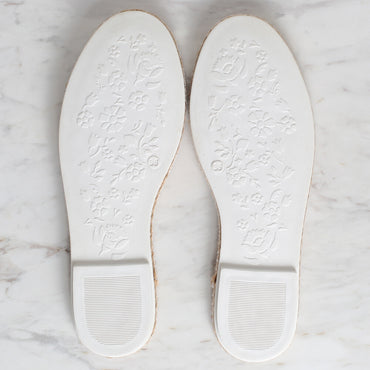 Loren Dar Hasır Espadril / Ayakkabı Tabanı 36 Numara Beyaz