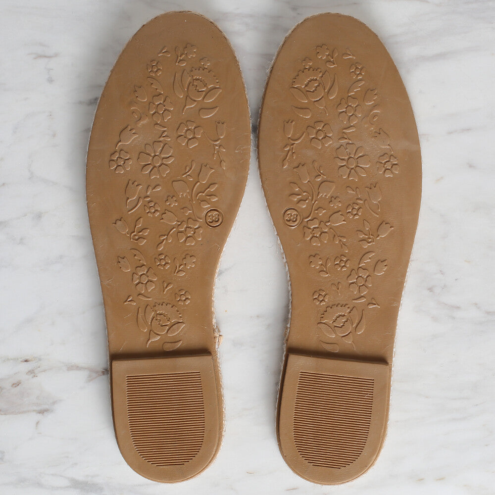 Loren Dar Hasır Espadril / Ayakkabı Tabanı 38 Numara Kahverengi